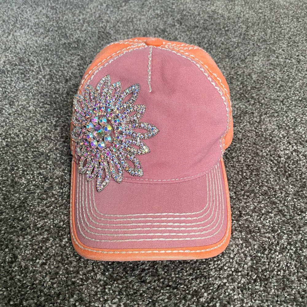 Olive & Pique Flower Bling Hat